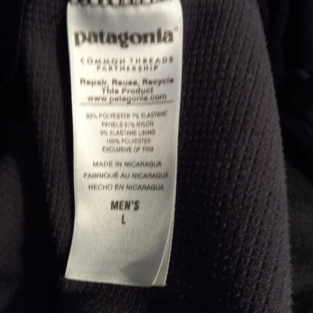 Patagonia Mens Sz L Black - Picture 7 of 7
